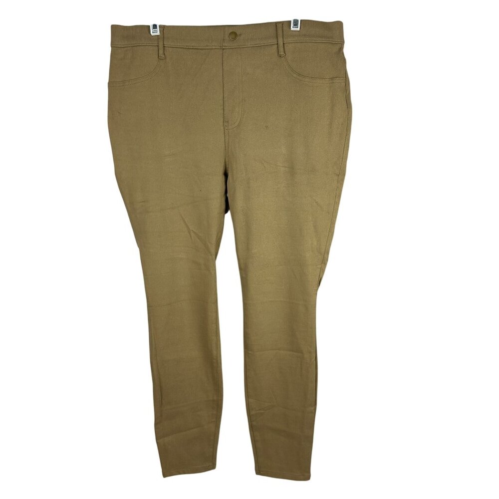 Time And Tru Womens Khaki Pants XL 16 18 Repreve Recycled Stretch Comfort Fit